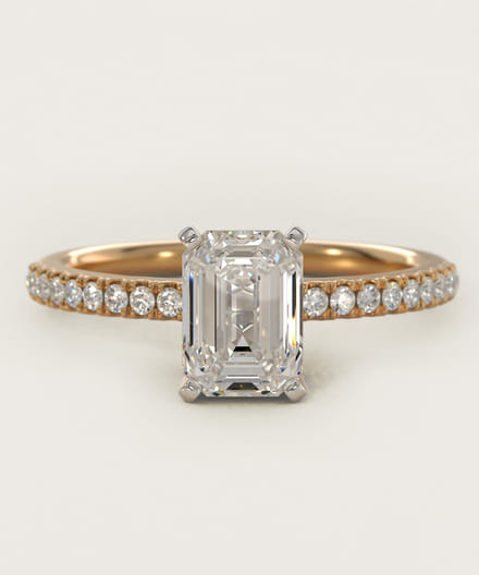 Riviera Pavé Diamond Engagement Ring In 14K Yellow Gold