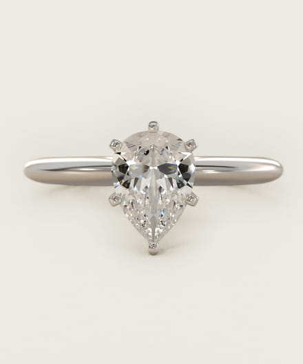 Classic Six-Prong Solitaire Engagement Ring In Platinum